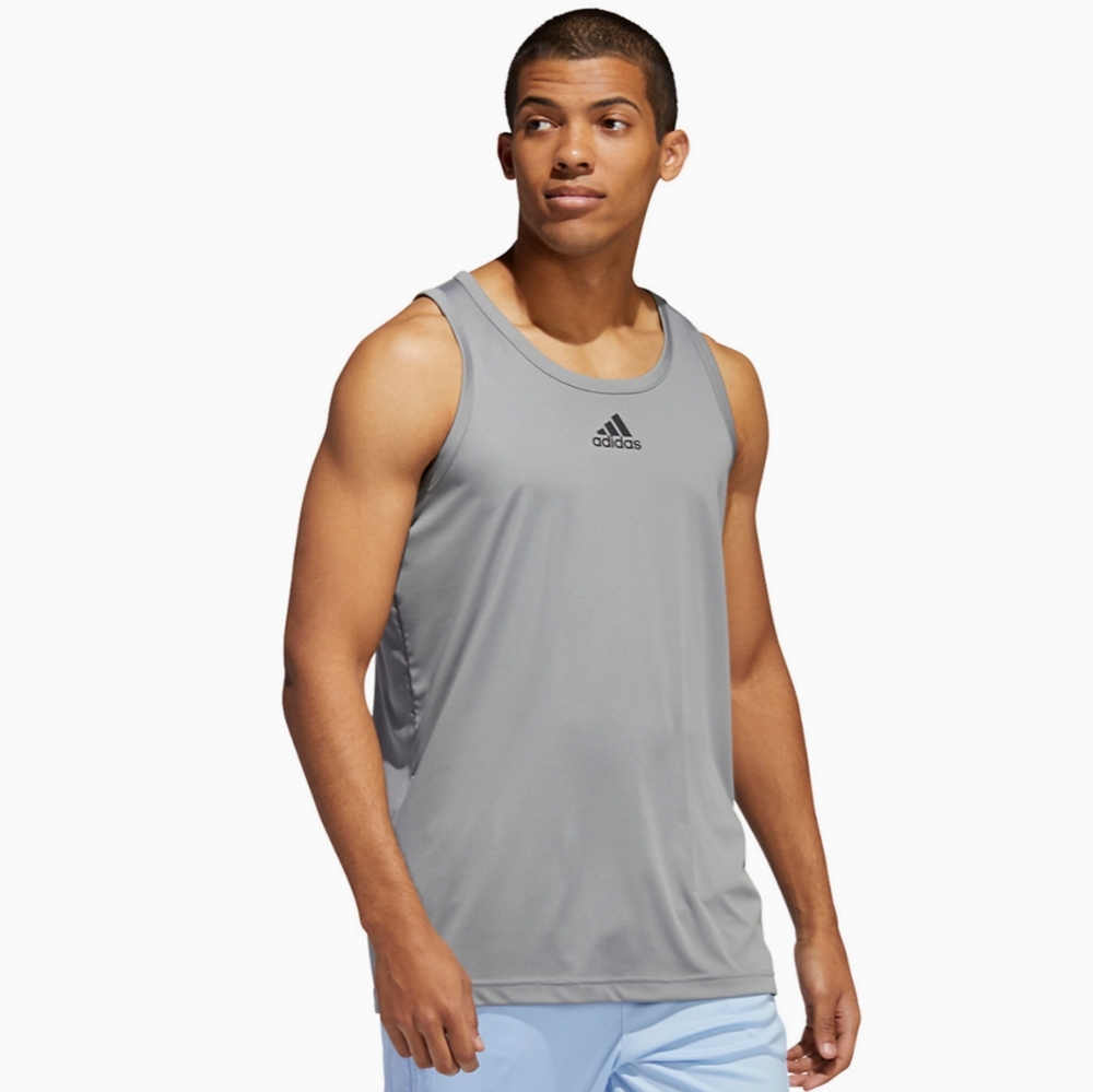 Mens Grey Adidas Performance Tank top
